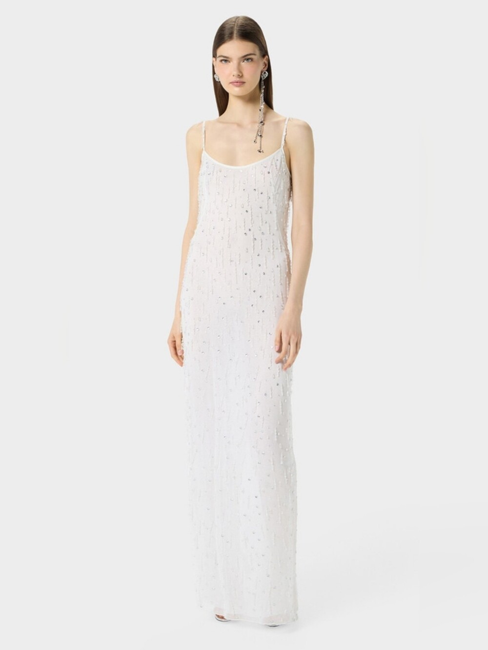 Blumarine White Dress Georgette